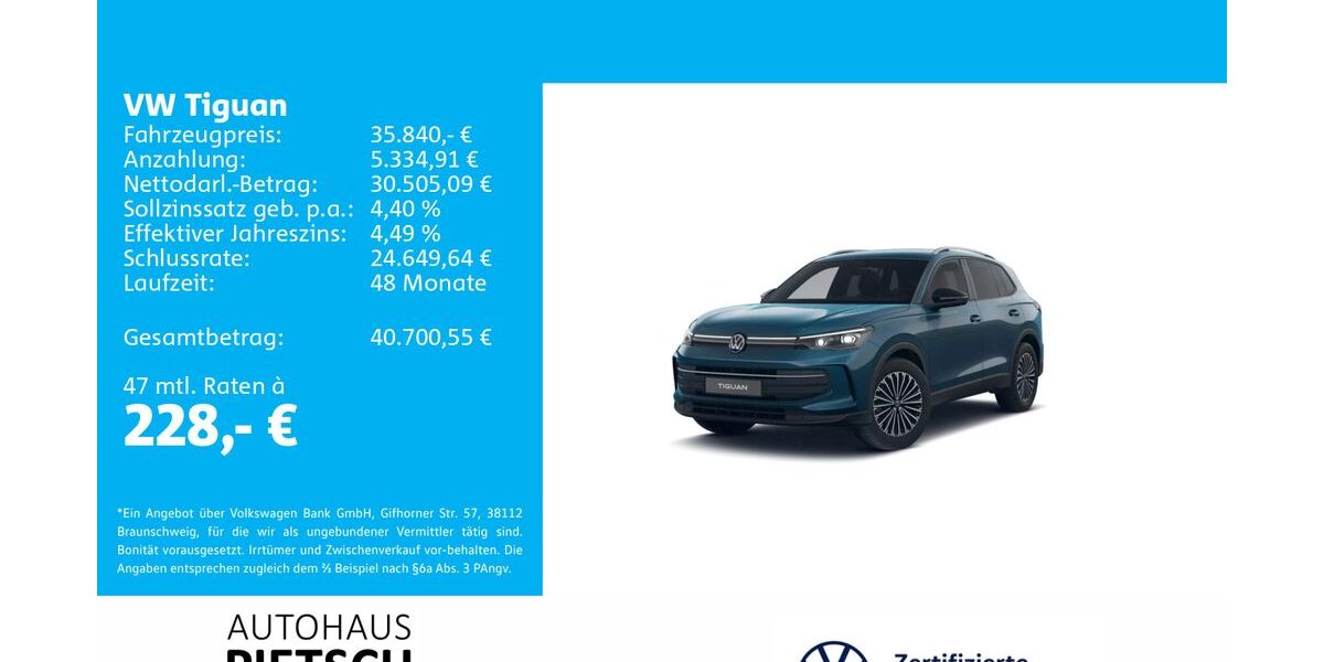 VW Tiguan 24.082 km 35.840 &euro; Melle 49324