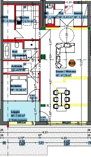 *Exklusive 2 Zimmer-Wohnung mit Loggia im Herzen von Harsewinkel* 2 zimmer