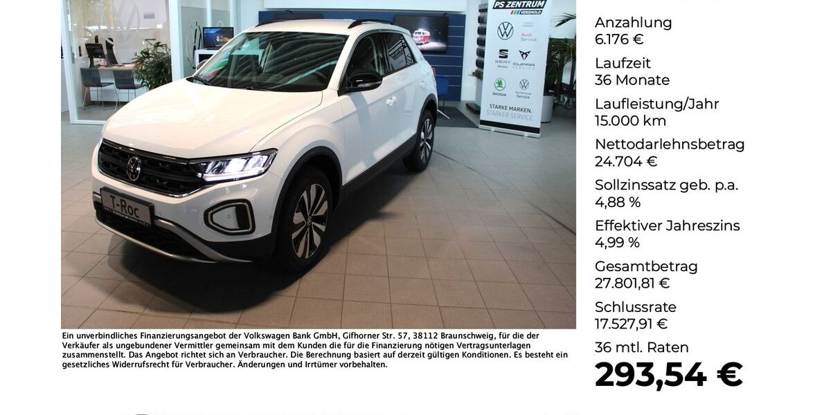 VW T-Roc 9.990 km 30.550 &euro; Versmold 33775