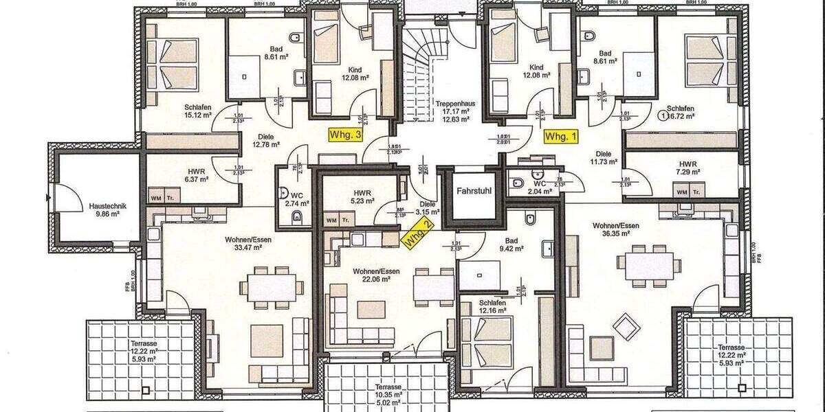 Etagenwohnung Hiddenhausen - 3 Zimmer, 97 m&sup2;, 388.100&euro; | Angebot:25248371