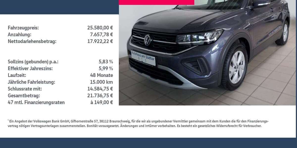 VW T-Cross 5.500 km 25.580 &euro; Rietberg 33397