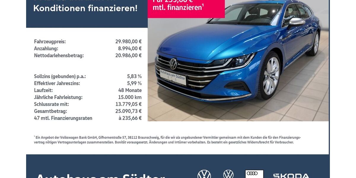 VW Arteon 38.533 km 27.980 &euro; Rietberg 33397