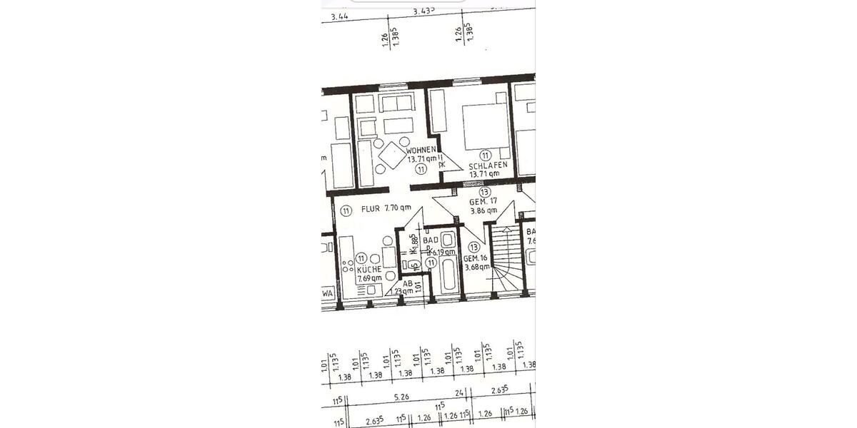Etagenwohnung Bielefeld Sennestadt - 1 Zimmer, 51 m&sup2;, 98.000&euro; | Angebot:25944113