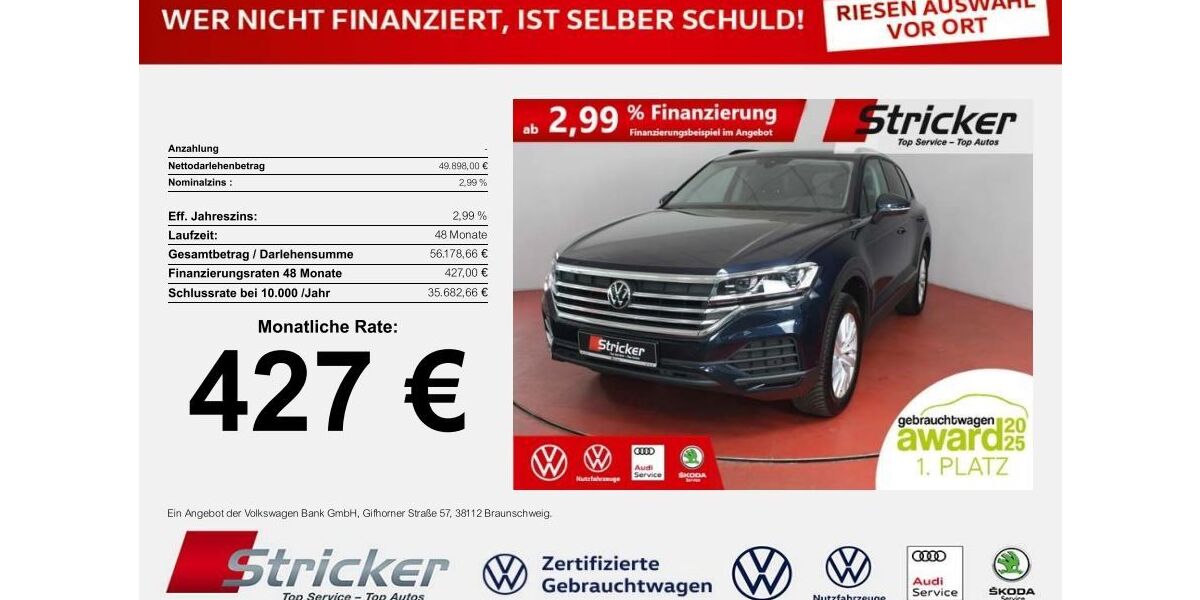 VW Touareg 20.316 km 49.898 &euro; Detmold 32760