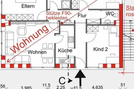 88 m² Erdgeschosswohnung – Unmöbliert – Mit 2 Abstellräumen 4 zimmer
