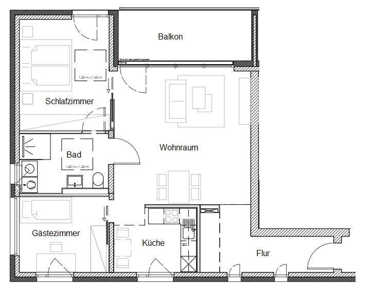 Etagenwohnung Bielefeld Schildesche - 3 Zimmer, 83 m&sup2;, 925&euro; | Angebot:26904522