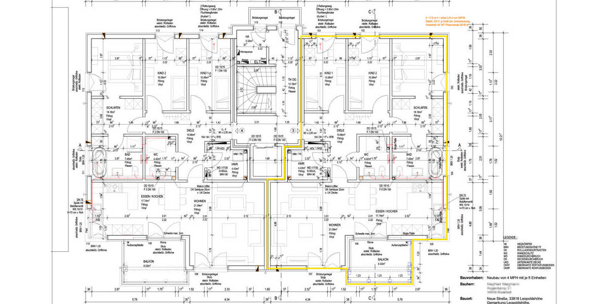 Etagenwohnung Leopoldshöhe - 4 Zimmer, 104 m&sup2;, 1.495&euro; | Angebot:26107996