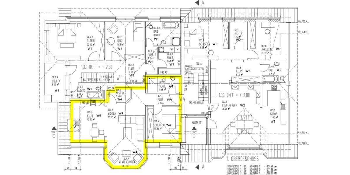 Etagenwohnung Schloß Holte-Stukenbrock Stukenbrock - 2 Zimmer, 83 m&sup2;, 750&euro; | Angebot:25418570
