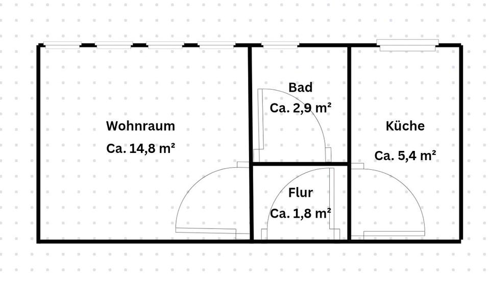 Etagenwohnung Bad Salzuflen Biemsen-Ahmsen - 1 Zimmer, 25 m&sup2;, 500&euro; | Angebot:25790481