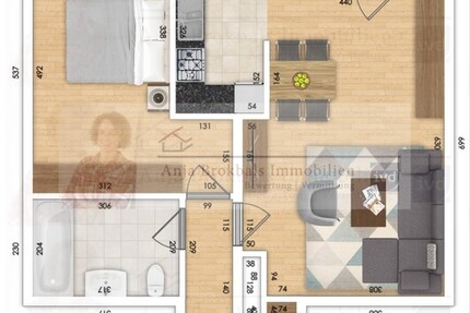 Erdgeschoss 2 in Kattenstroth_provisionsfrei für Käufer 2 zimmer