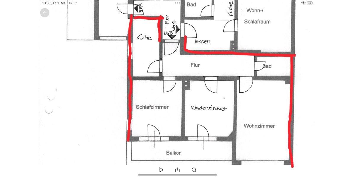 Etagenwohnung Bad Oeynhausen - 3 Zimmer, 80 m&sup2;, 720&euro; | Angebot:26406005