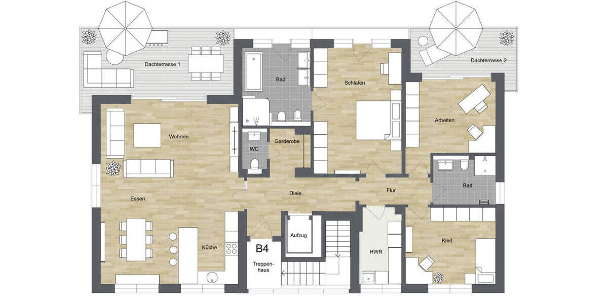 Terrassenwohnung Bielefeld Senne - 4 Zimmer, 104 m&sup2;, 559.990&euro; | Angebot:26740761