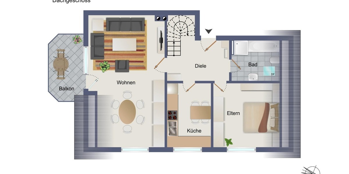 Charmante Maisonettewohnung in zentraler Lage - Maisonettenwohnung Harsewinkel | Angebot:25374357