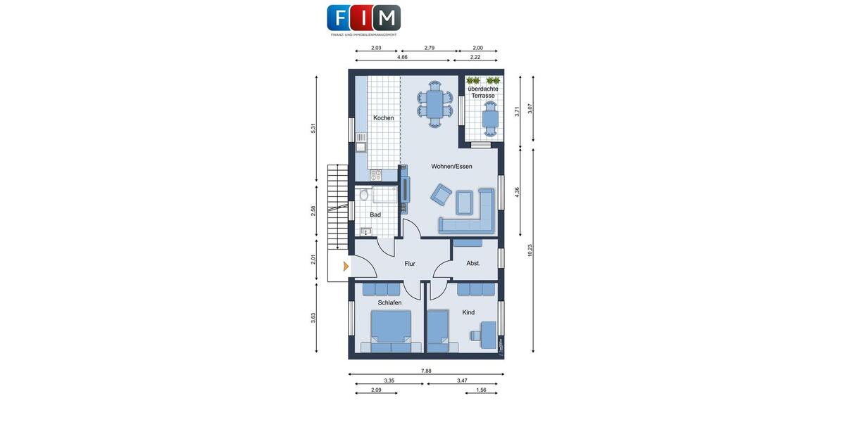 Etagenwohnung Melle - 3 Zimmer, 88 m&sup2;, 1.060&euro; | Angebot:26691307