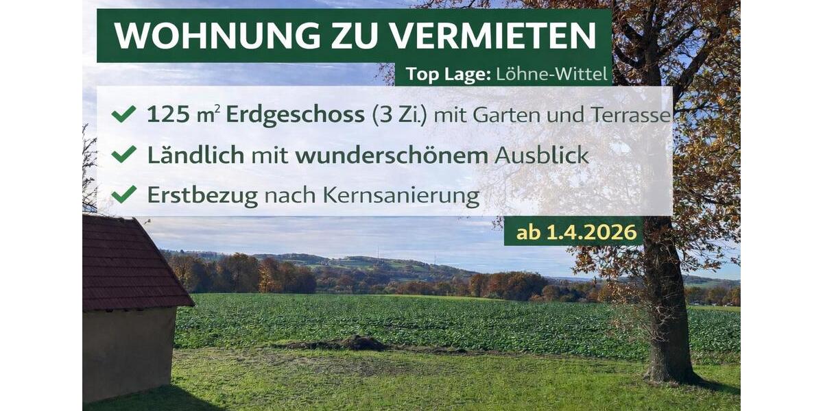 3 Zi. Wohnung ländlich, Top Anbindung 3 zimmer