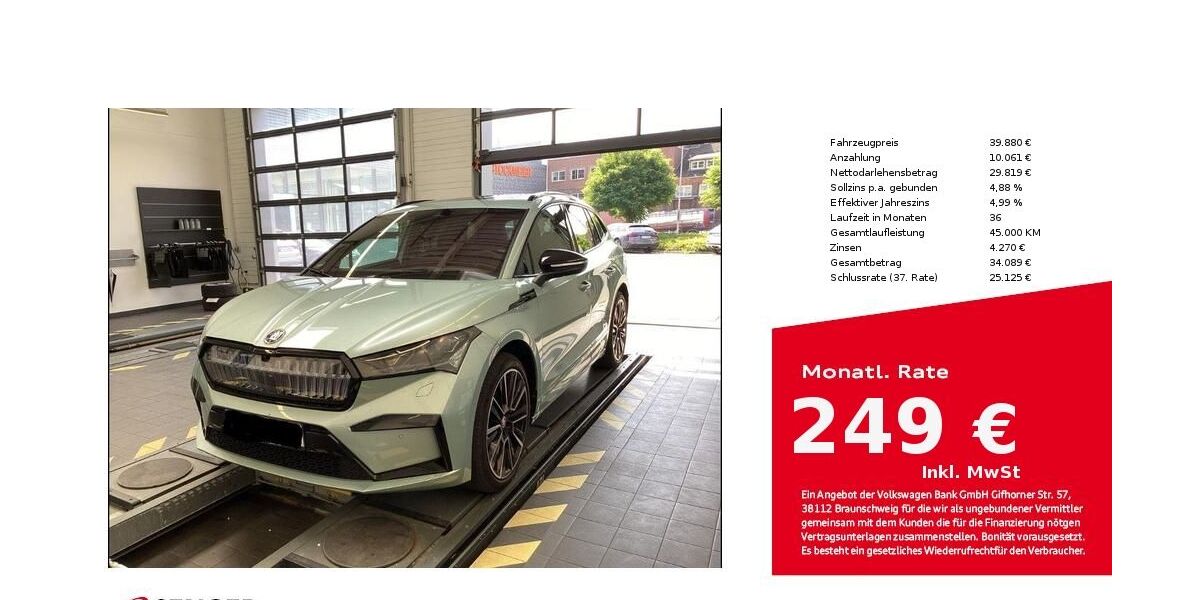 Skoda Enyaq 22.623 km 39.880 &euro; Bielefeld 33609