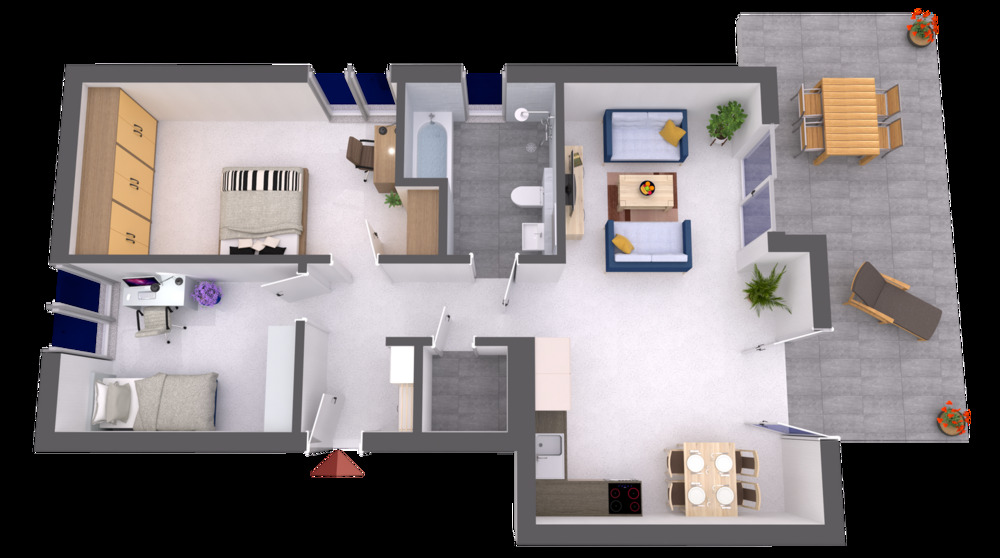 NEUBAU- TERRASSEN- WHG. inkl. KÜCHE, BODENBELÄGE komplett & Kfz- Stellplatz, in Lenzinghausen. 3 zimmer