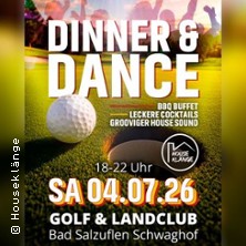 Houseklänge Dinner & Dance Open Air 04.07.2026 Golf & Landclub Bad Salzuflen