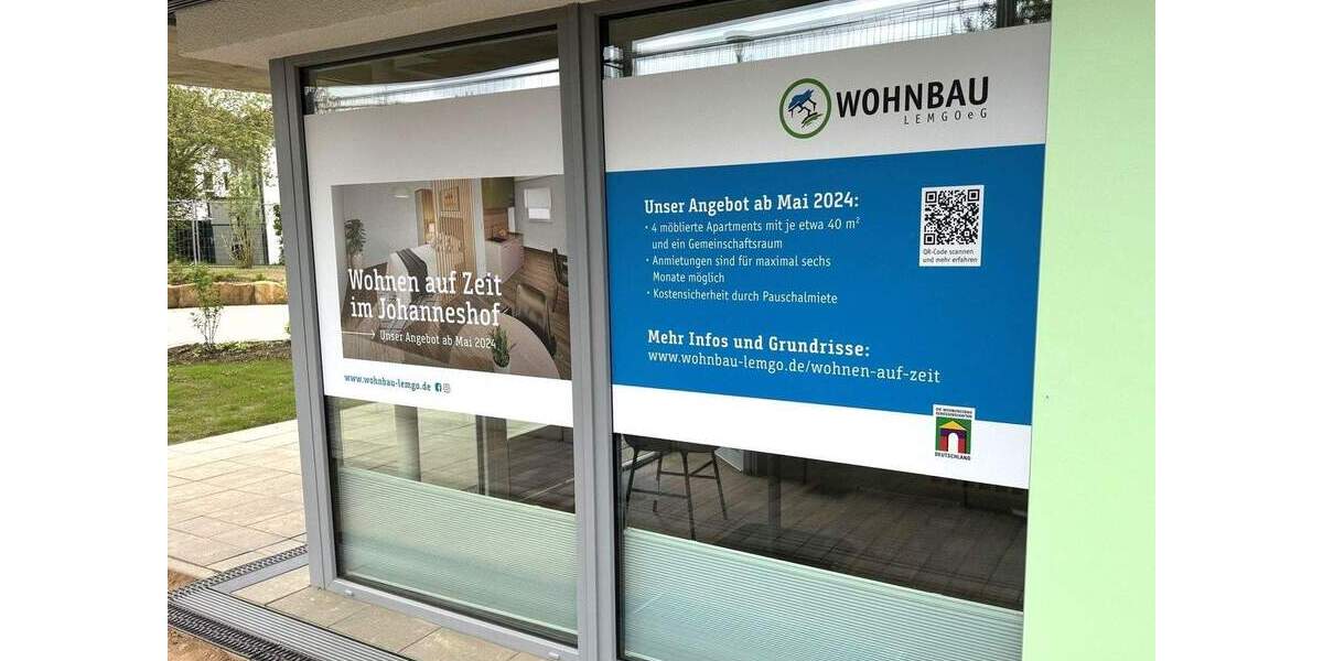 Wohnen auf Zeit im Johanneshof in Leopoldshöhe! 1 zimmer