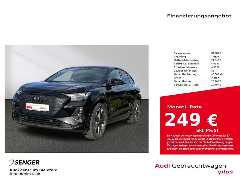 Audi Q4 e-tron 38.406 km 32.880 € Bielefeld 33609