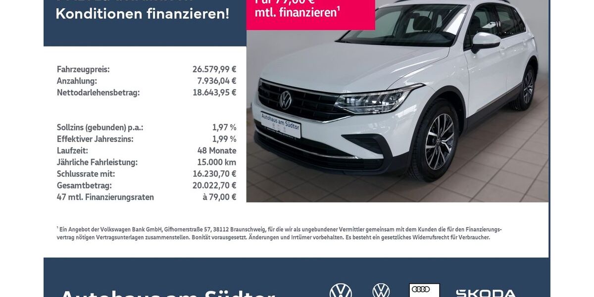 VW Tiguan 59.315 km 26.580 &euro; Rietberg 33397