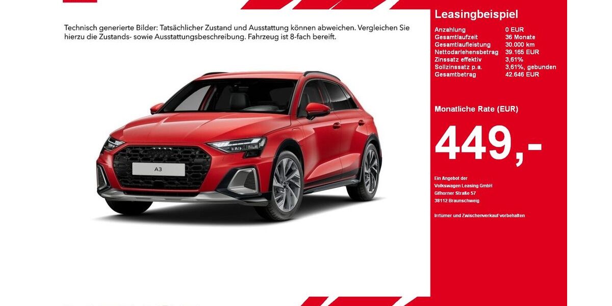 Audi A3 4.338 km 39.165 &euro; Gütersloh 33334