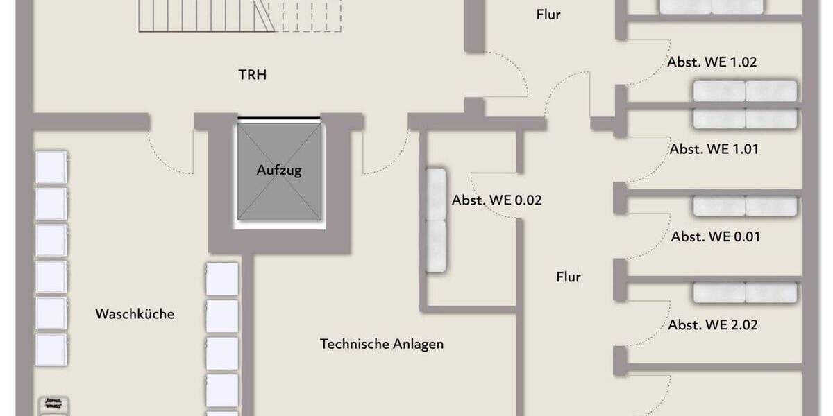 Etagenwohnung Gütersloh Innenstadt - 2 Zimmer, 57 m&sup2;, 279.500&euro; | Angebot:26674989