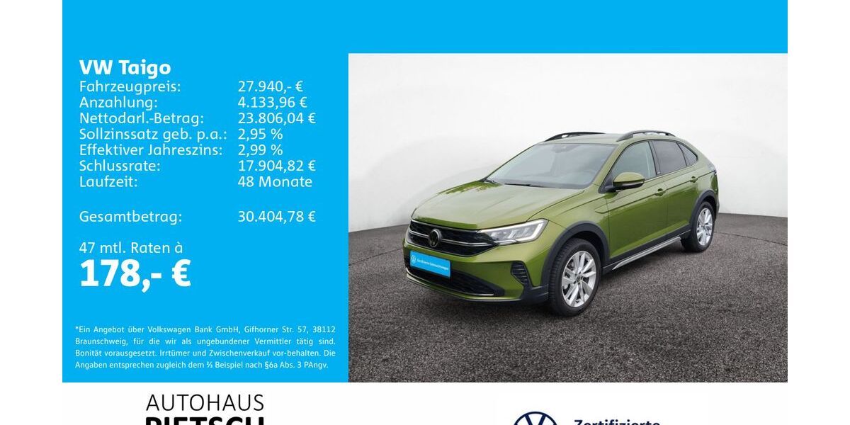VW Taigo 8.684 km 27.940 &euro; Melle 49324