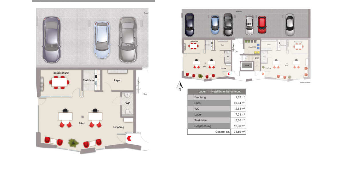 Etagenwohnung Rheda-Wiedenbrück Wiedenbrück - 2 Zimmer, 59 m&sup2;, 304.000&euro; | Angebot:25780593
