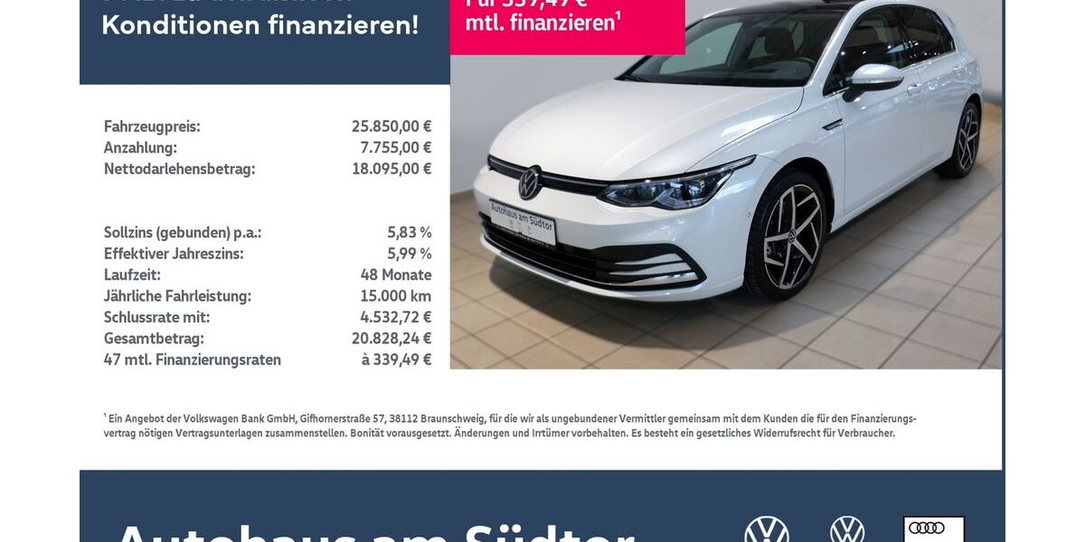 VW Golf 26.104 km 25.250 &euro; Rietberg 33397