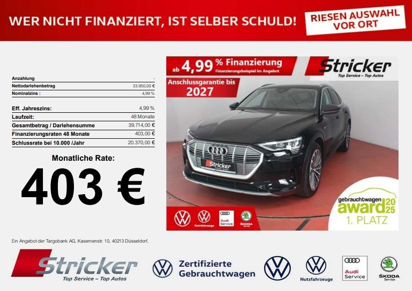 Audi e-tron 37.829 km 33.949 &euro; Detmold 32760