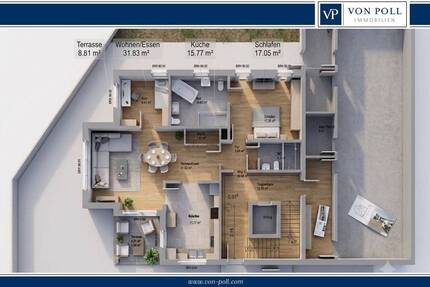 Wohnung Gütersloh Innenstadt - 3 Zimmer, 98 m&sup2;, 449.000&euro; | Angebot:26891330