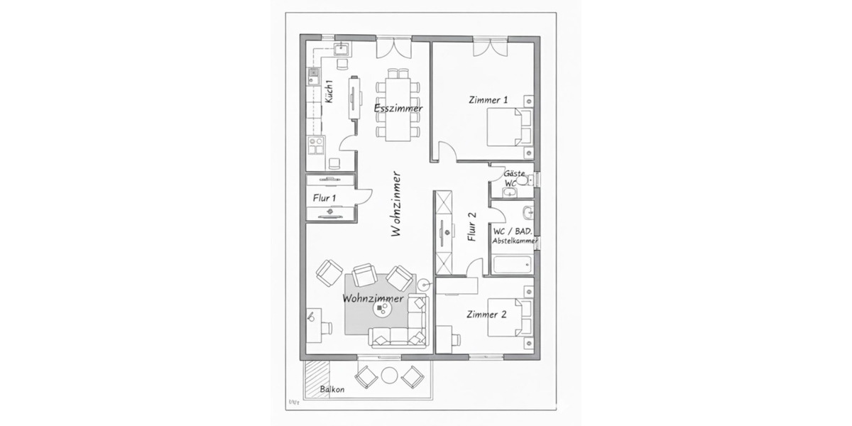 Etagenwohnung Bielefeld Brackwede - 3 Zimmer, 86 m&sup2;, 215.999&euro; | Angebot:24877515
