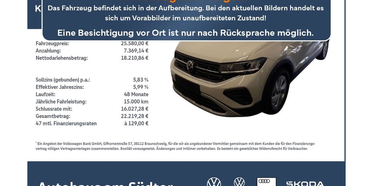 VW T-Cross 5.529 km 25.580 &euro; Rietberg 33397