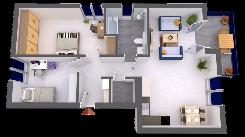 WINTER-AKTION: Inkl. EINBAUKÜCHE, Bodenbeläge komplett, Kfz-Stellplatz. Süd- Westbalkon. 3 zimmer