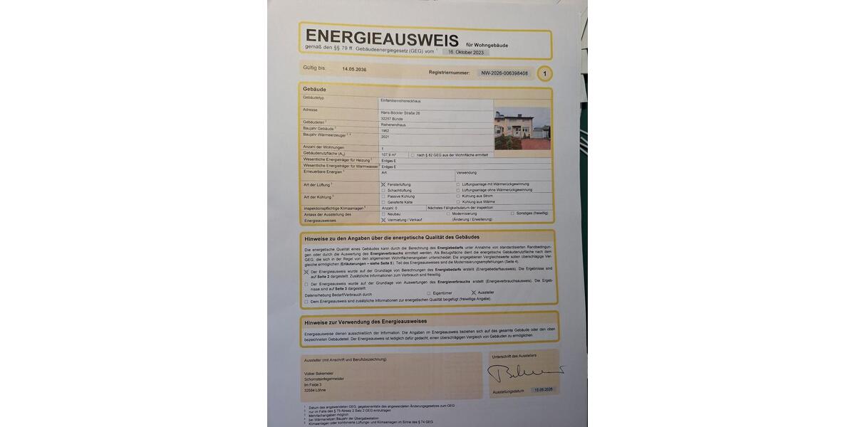 Reihenhaus Bünde - 4 Zimmer, 109 m&sup2;, 998&euro; | Angebot:26703303