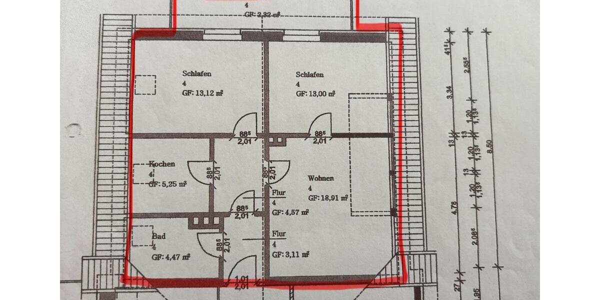 Etagenwohnung Lage - 3 Zimmer, 65 m&sup2;, 575&euro; | Angebot:26678027