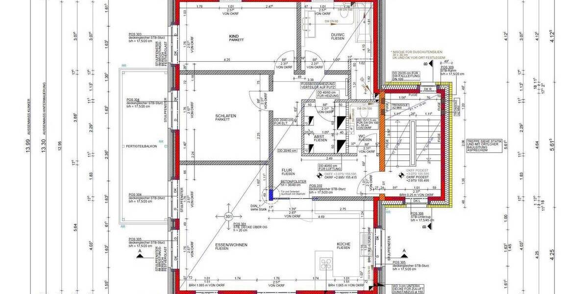 Etagenwohnung Bielefeld Jöllenbeck - 3 Zimmer, 108 m&sup2;, 1.188&euro; | Angebot:26128332