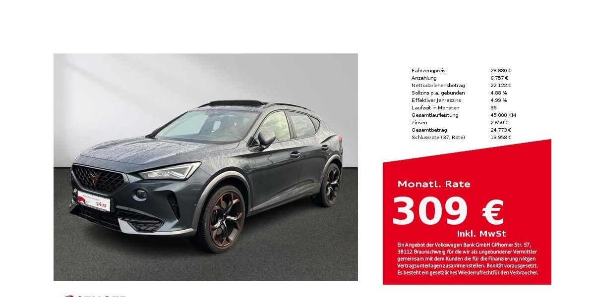 Cupra Formentor 33.051 km 27.580 &euro; Bielefeld 33609