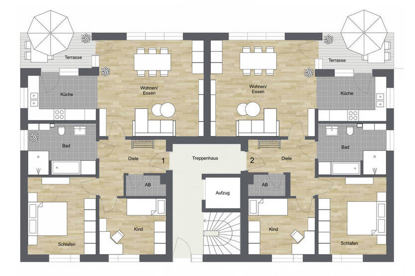 Modernes Wohnen in Bielefeld-Brackwede: Exklusive 3 Zimmer-NeubauWohnung mit Terrasse und Garten