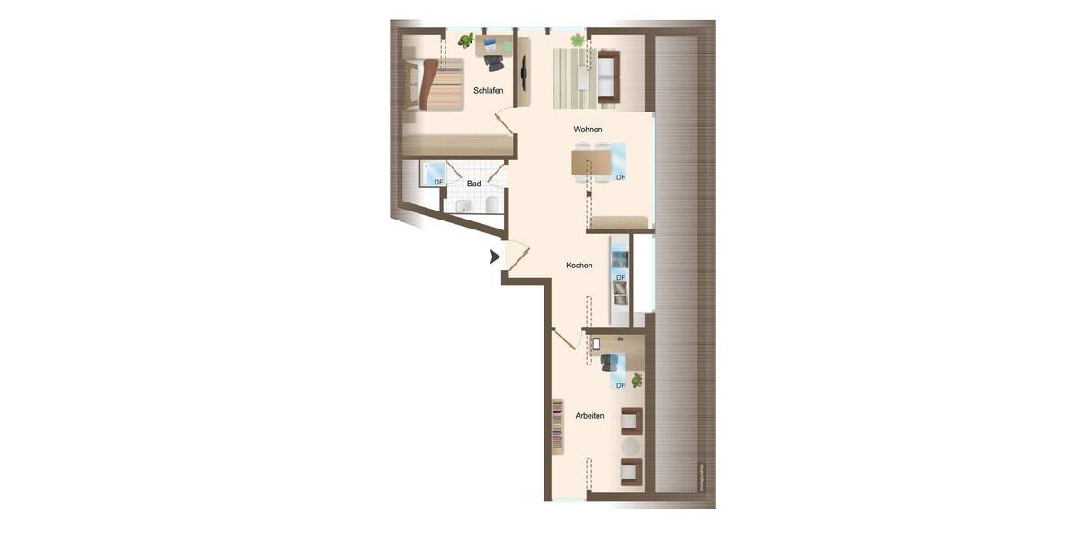 Etagenwohnung Bielefeld / Schildesche Schildesche - 3 Zimmer, 58 m&sup2;, 760&euro; | Angebot:26208418