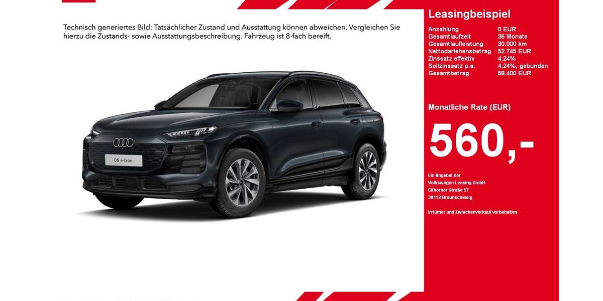Audi Q6 e-tron 6.603 km 50.985 &euro; Gütersloh 33334