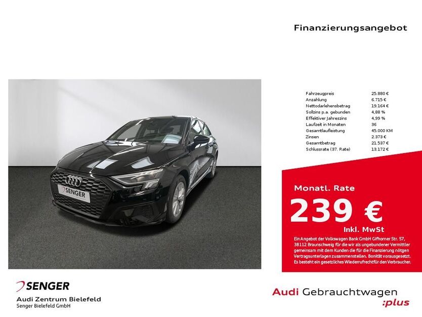 Audi A3 44.225 km 25.880 € Bielefeld 33609