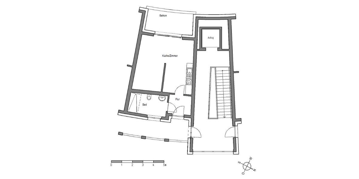 Etagenwohnung Bielefeld Stieghorst - 1 Zimmer, 40 m&sup2;, 399&euro; | Angebot:26420232