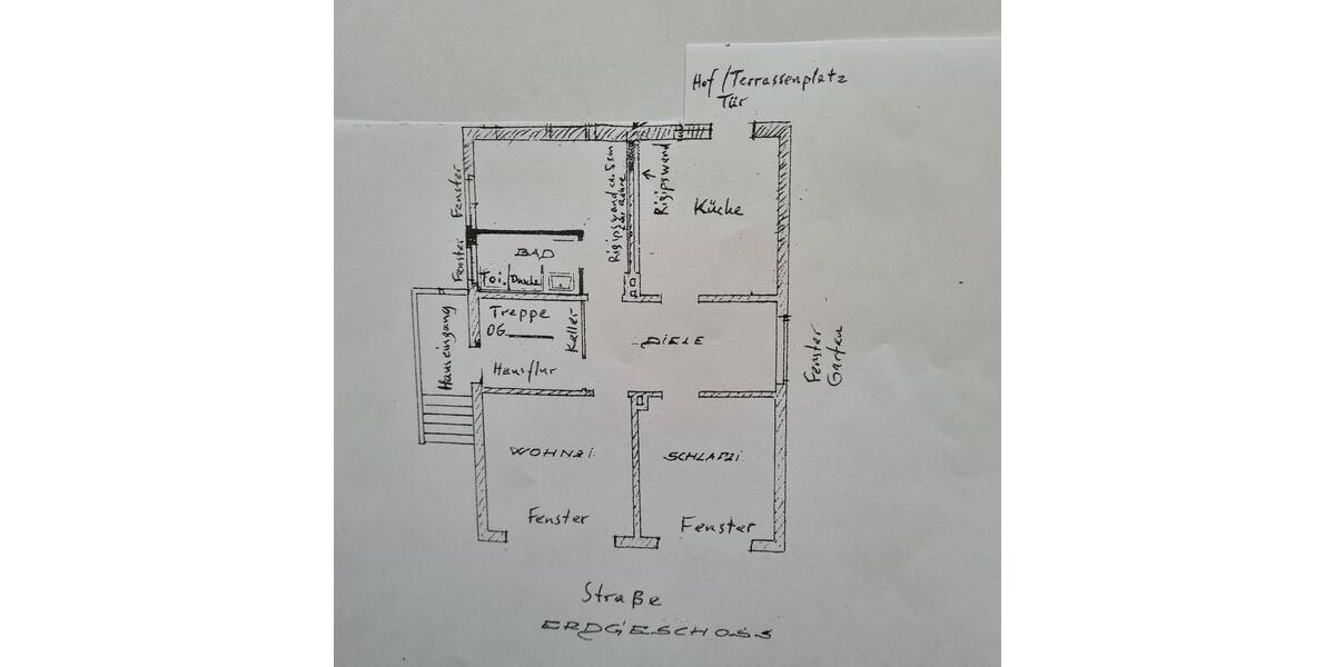 Erdgeschoßwohnung Herford Diebrock - 2 Zimmer, 70 m&sup2;, 680&euro; | Angebot:26385462