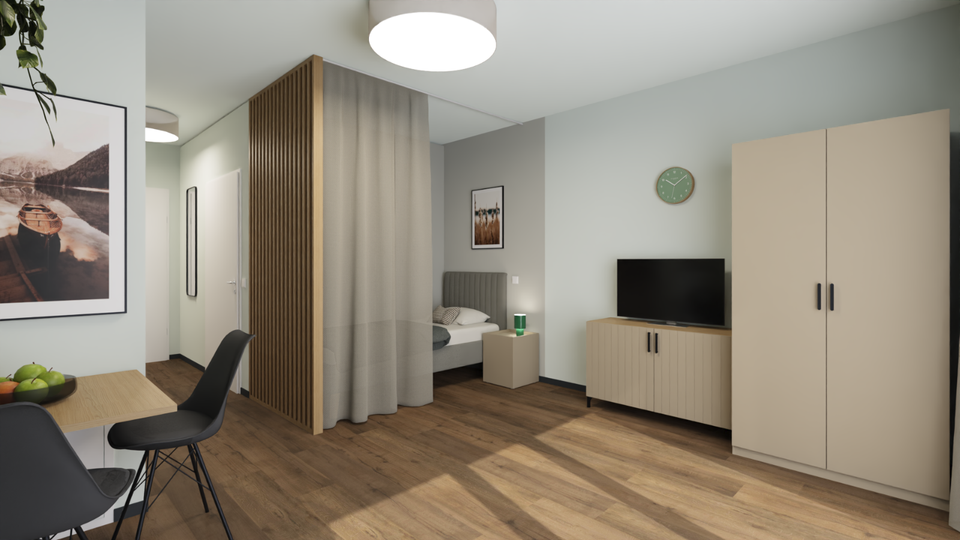 Etagenwohnung Bad Salzuflen Ehrsen-Breden - 1 Zimmer, 32 m&sup2;, 483&euro; | Angebot:24979224