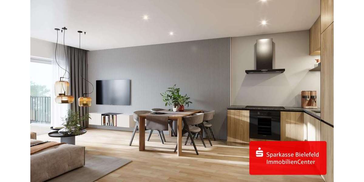 Etagenwohnung Bielefeld Sennestadt - 2 Zimmer, 62 m&sup2;, 279.000&euro; | Angebot:25192939