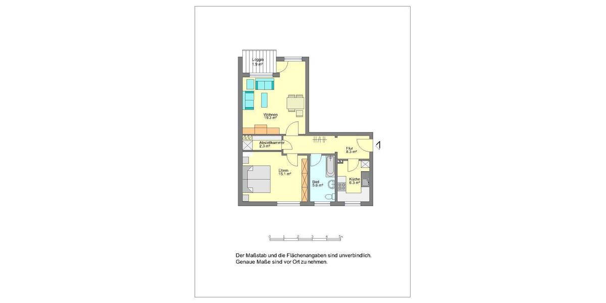 Erdgeschoßwohnung Herford Falkendiek - 2 Zimmer, 59 m&sup2;, 559&euro; | Angebot:25793773