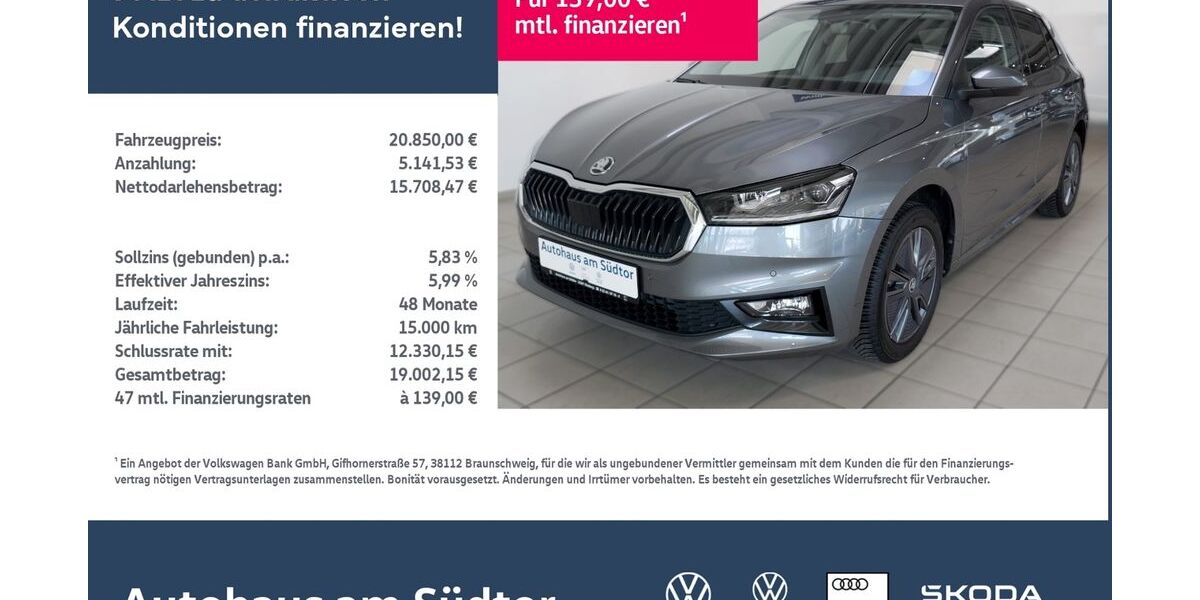 Skoda Fabia 8.950 km 20.850 &euro; Rietberg 33397