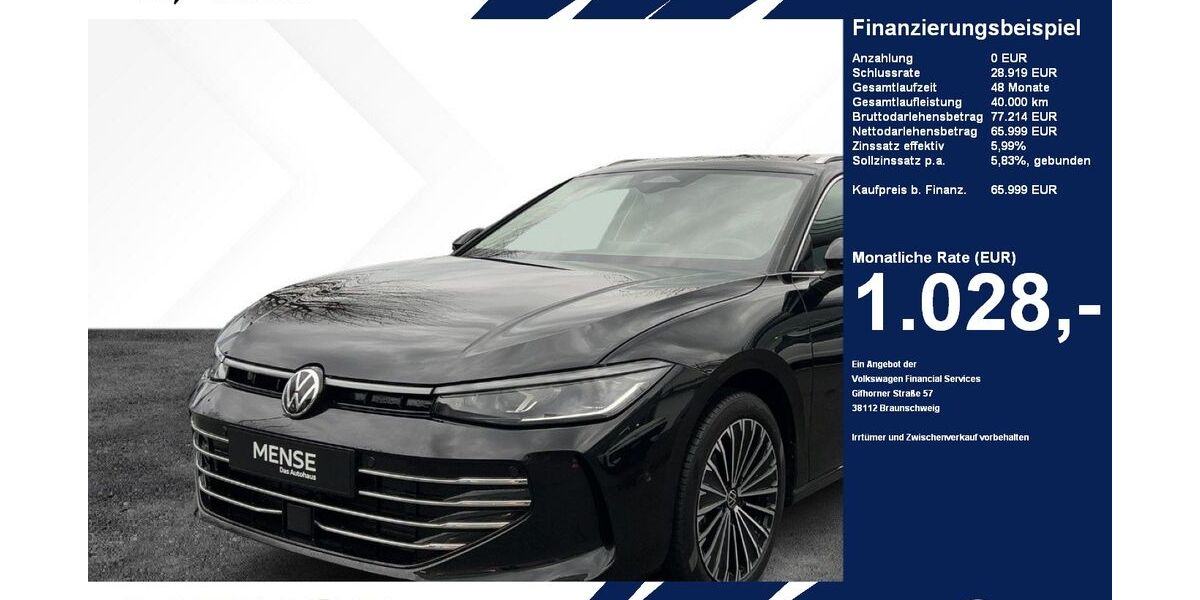VW Passat 8.000 km 62.990 &euro; Gütersloh 33334